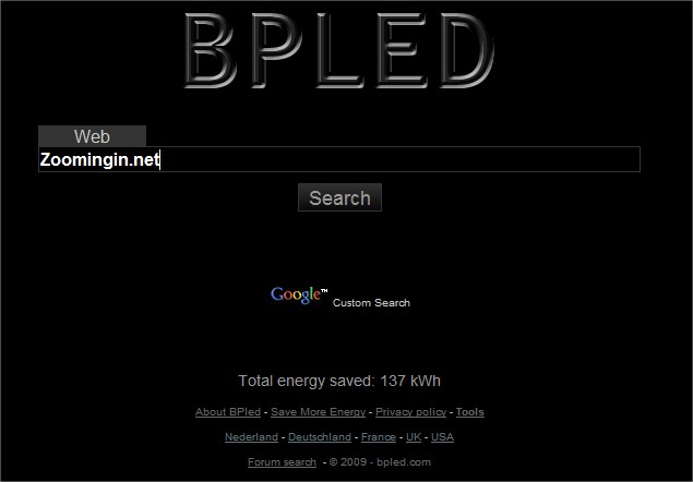 BPLED: cercare con Google e risparmiare elettricità