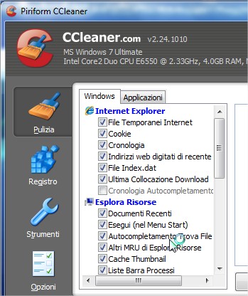 Puliamo il computer e velocizziamo windows grazie a CCleaner