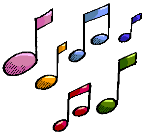 note musicali colorate grandi
