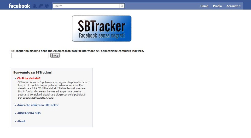 Falso su Facebook: “SBTracker”, Scopri Chi ti ha Visitato