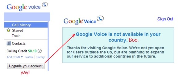 Google Voice è solo per gli utenti USA e canadesi per il momento
