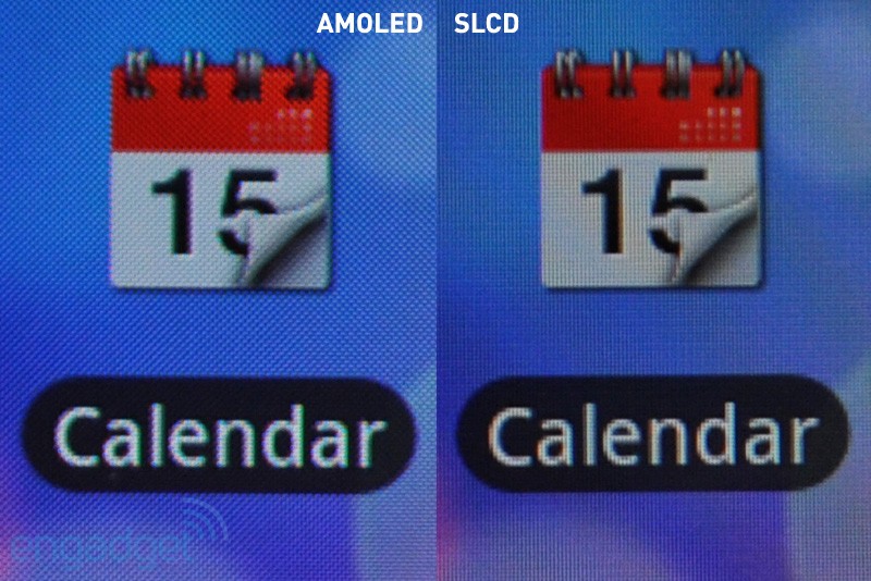 finezza dei pixel: confronto di un particolare visualizzato su display AMOLED e S-LCD