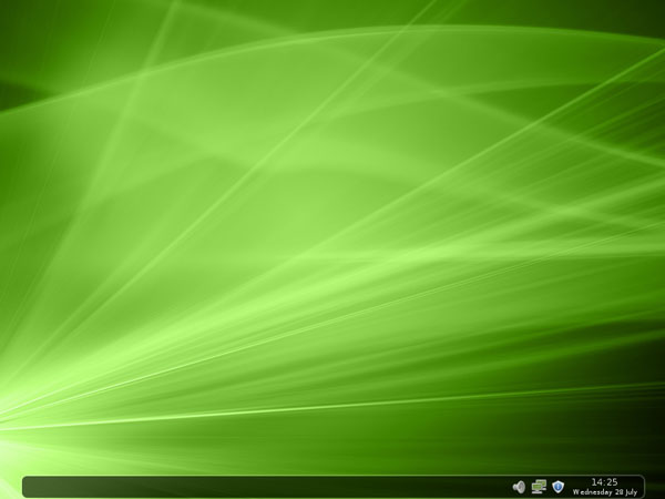 schermata desktop di Linux Mint 9 FluxBox con Tint2
