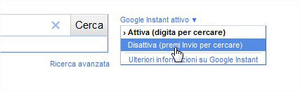 Disabilitare Google Instant se non ci piace la ricerca istantanea durante la digitazione