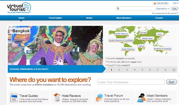 Virtual tourist guide turistiche web
